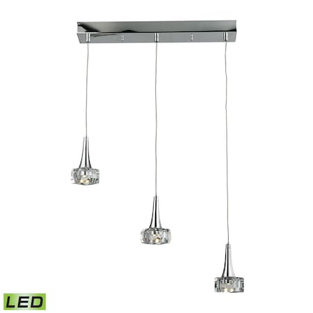 Alea 19'' Wide 3Light Pendant, Polished Chrome